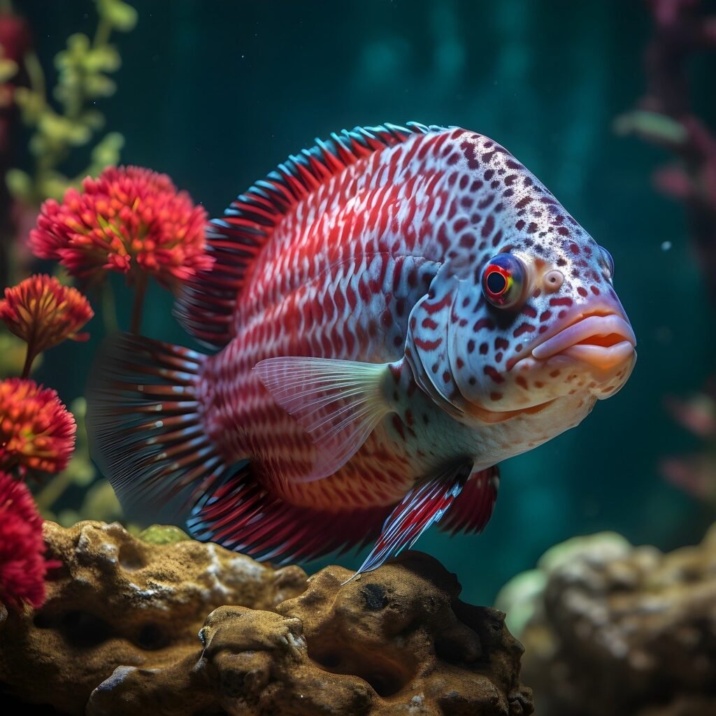 blue severum cichlid